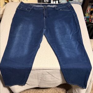 Avenue Women's Dark Blue Straight Leg Jeans